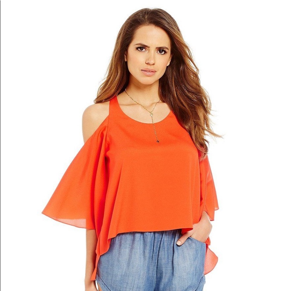 Clemson Orange GB Cold Shoulder Top NWT